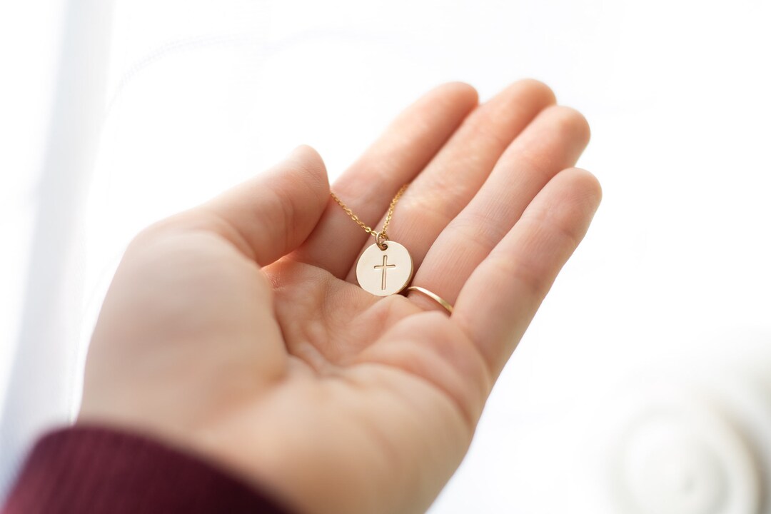 Gold Filled Cross Necklace, Cross Necklace, Sterling Silver Cross