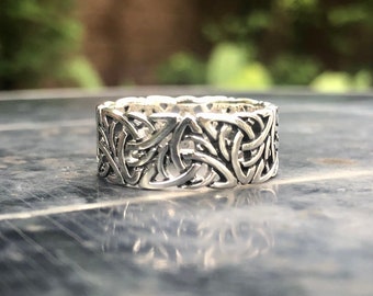 Handcrafted 925 Sterling Silver Triquetra Viking Celtic Symbol Ring