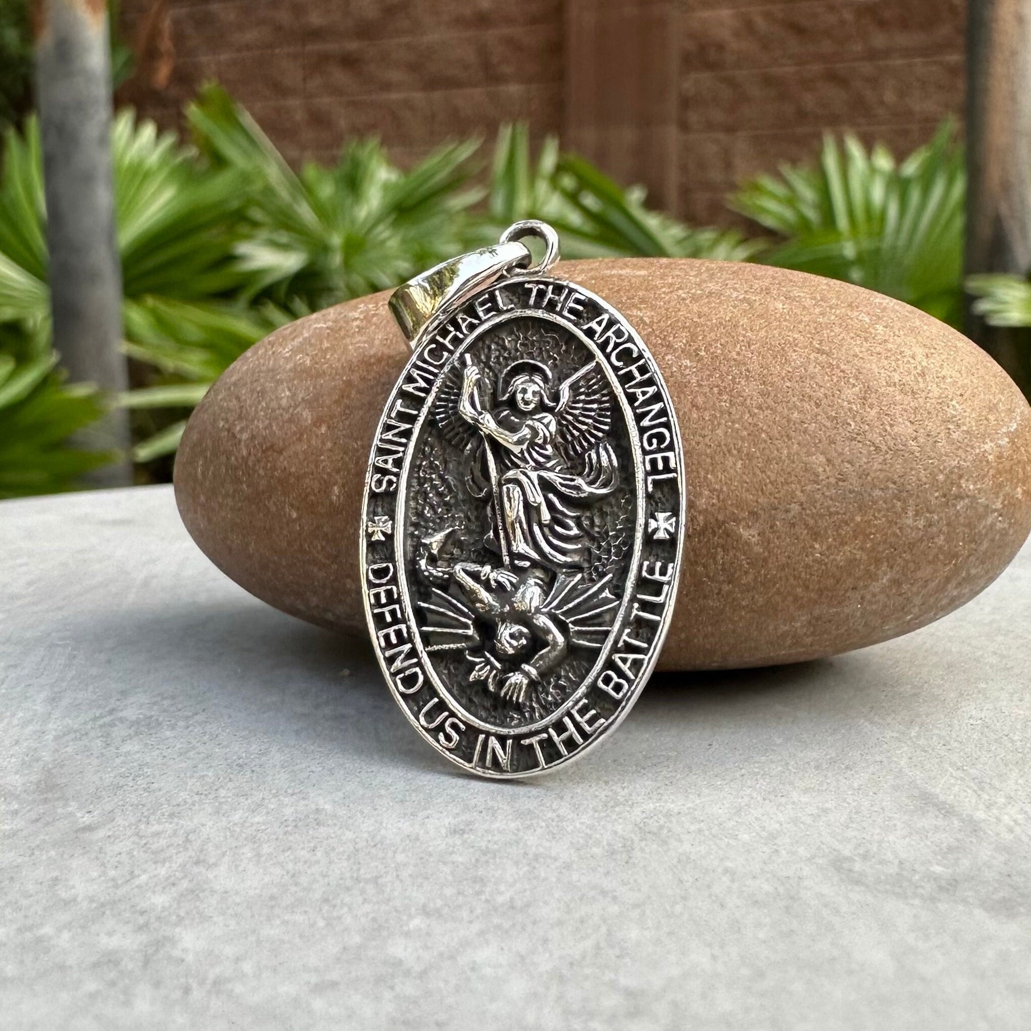 Collana Arcangelo San Michele In Argento 925 - Ciondolo Uomo/Donna, Regalo Con Significato - Foto 3