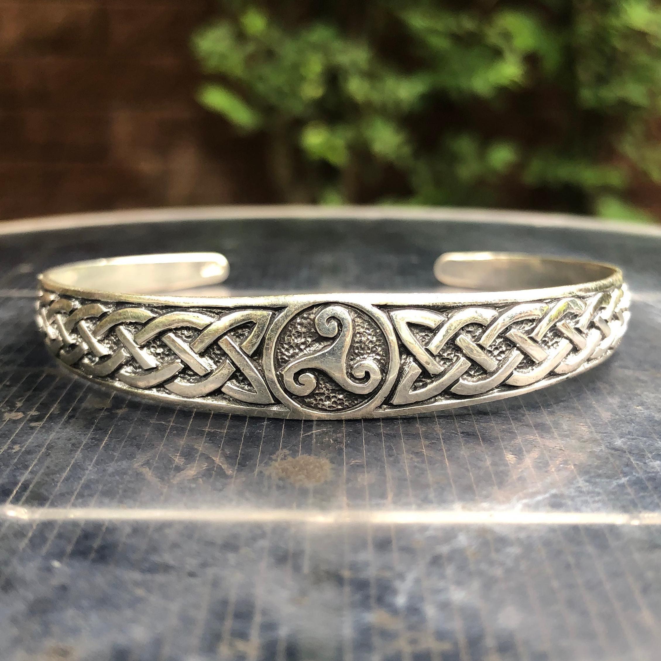 Handcrafted 925 Sterling Silver Triskelion Celtic Knot Viking