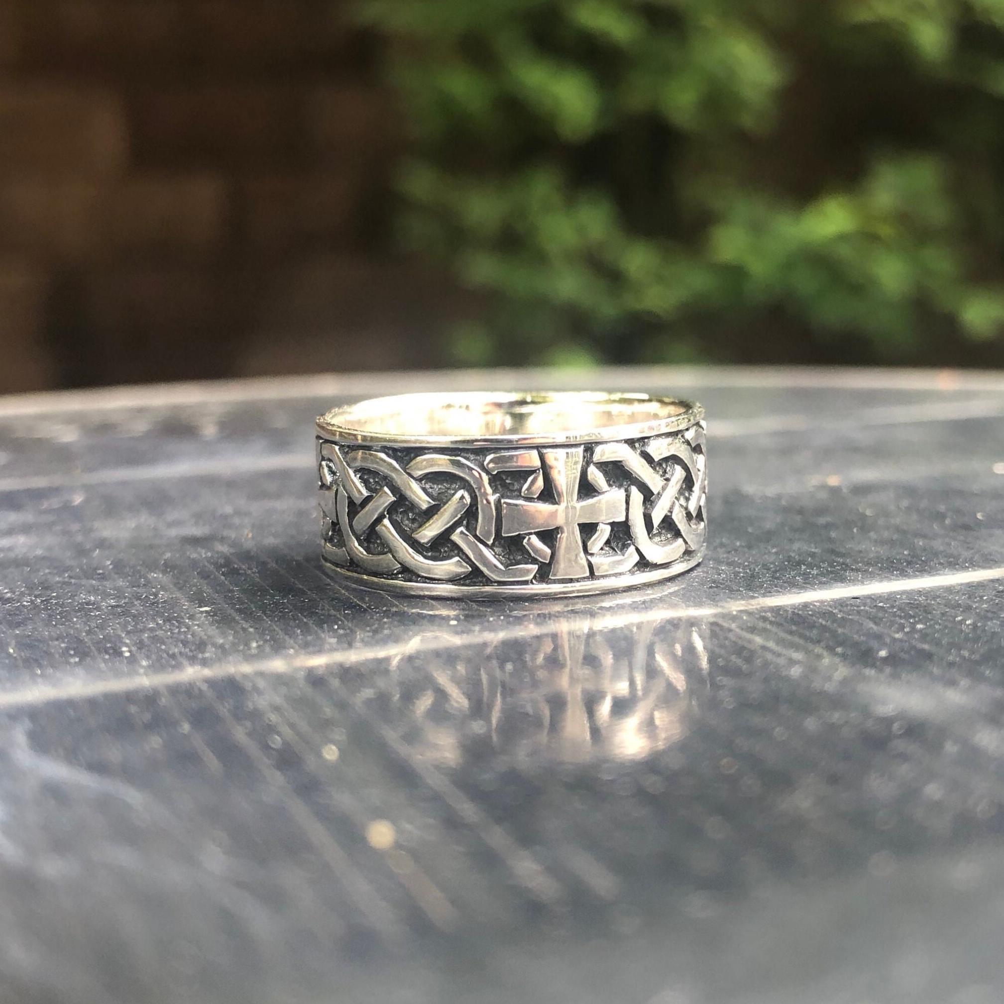 Handcrafted 925 Sterling Silver Celtic Knot Viking Irish Cross