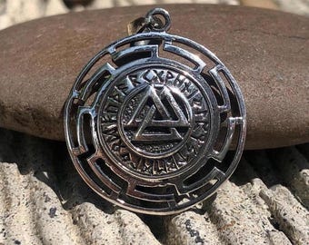 Handgemaakte 925 sterlingzilver Viking Valknut Driehoeken Keltische knoop hanger/ketting sieraden accessoires cadeau VINTZ