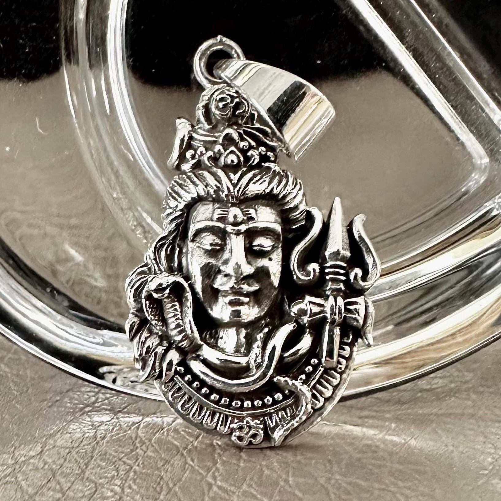 81stgeneration Collana Argento Pendente Rotondo Tre Conchiglie Occhio di Shiva
