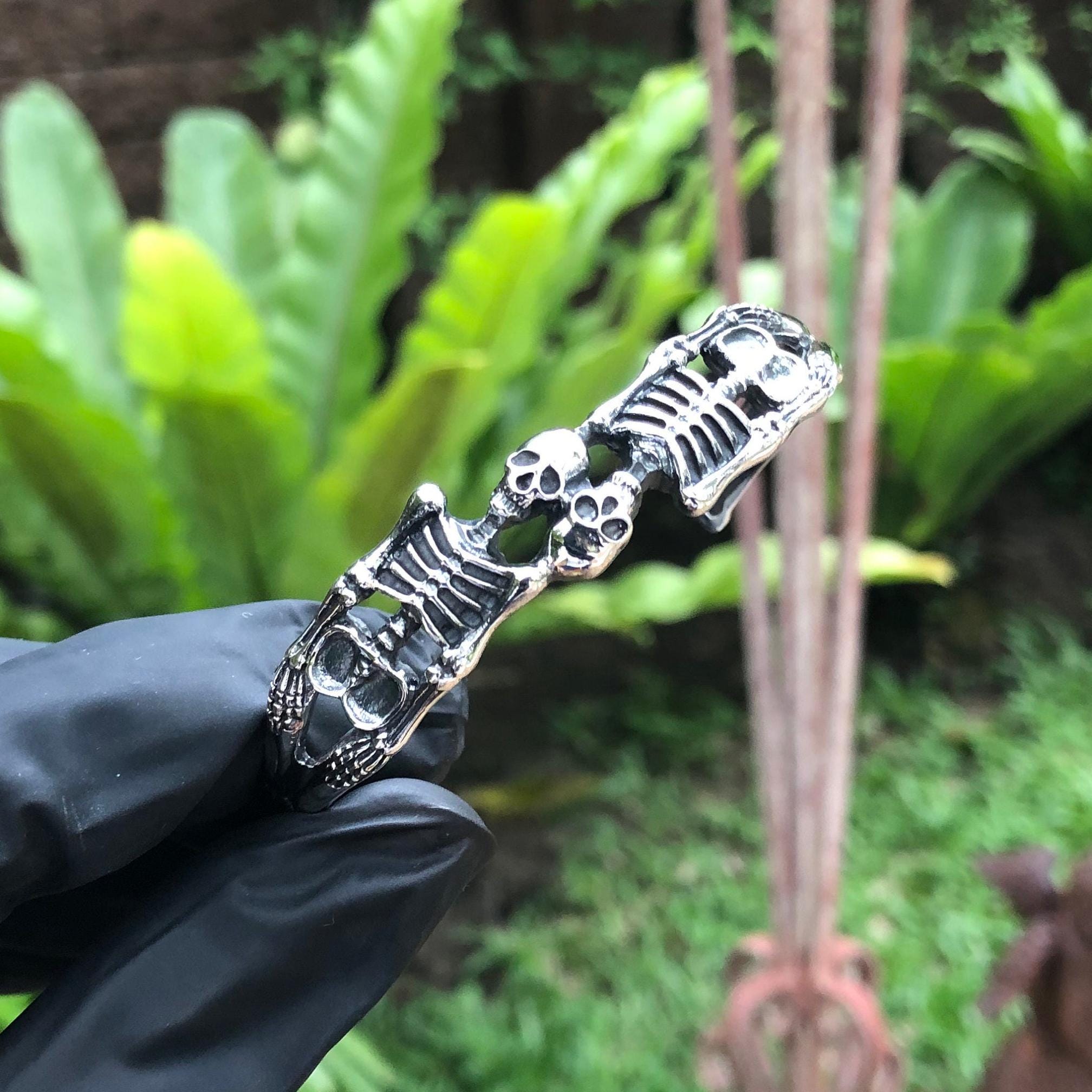 Skull Bracelet For Men Unusual Mens Silver Bracelets Barb Wire