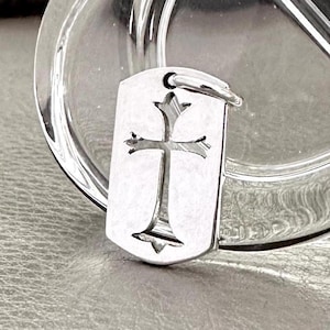 Handcrafted 925 Sterling Silver Cross Pendant Jesus Christ Crucifix Fluer De Lis Style Pendant/Necklace Silver Jewelry Accessories by VINTZ