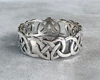 PYTALI Anillo De Nudo Celta Para Hombre, De Plata De Ley Oxidada, Delicado Anillo De Compromiso, Anillo De Aniversario, Regalo Conmemorativo, Joyería Retro Vintage, Plata, Plata De Ley, Sin Piedras