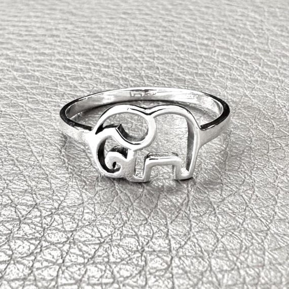 JO WISDOM Elephant Ring, 925 Sterling Silver, Lucky Amulet