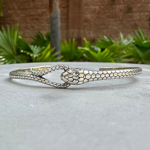 Bracciale tipo Pandora Snake a Serpente Argento Tibetano Perla Vetro di