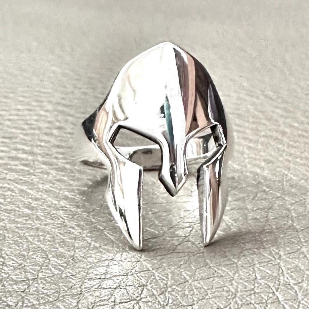 Handcrafted 925 Sterling Silver Sparta's Helmet Ring Spartans Greek Warrior Ring Silver Jewelry Accessories Gift by VINTZ