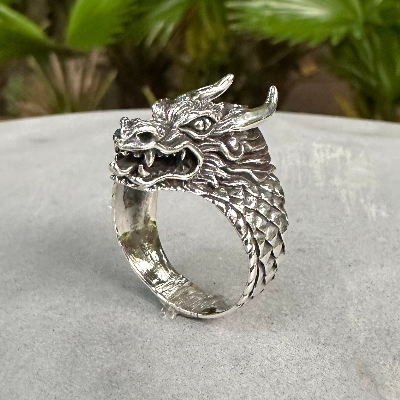 Handcrafted 925 Sterling Silver | Chinese Dragon Head Ring
