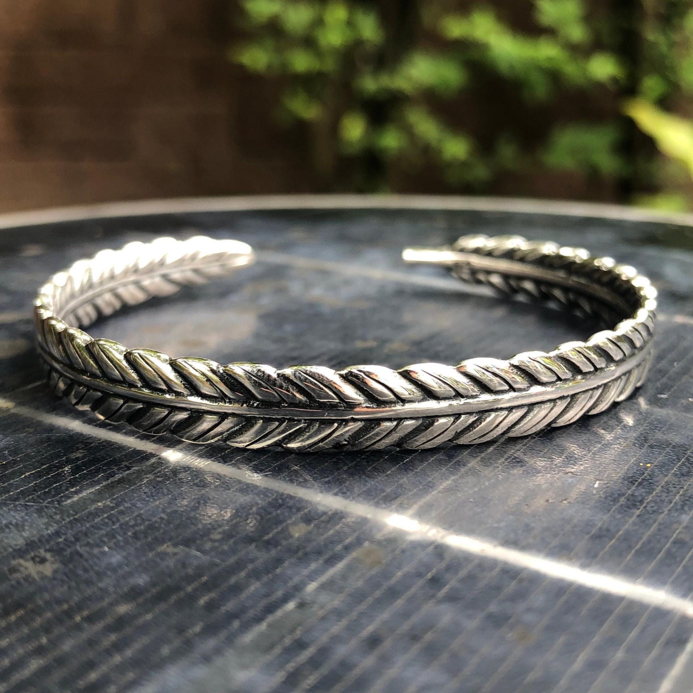 Handcrafted 925 Sterling Silver Bird Feather Indians Native