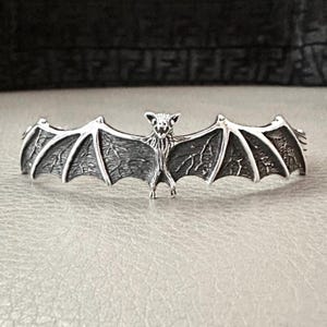 Handgemaakt 925 sterlingzilver | Vleermuisarmband | Vleermuis totem vampier sieraden | Accessoire dierenmanchet | VINTZ