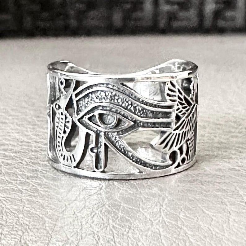 Sterling Silver Egyptian Eye Ring