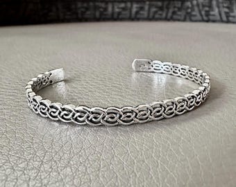 ハンドメイド925スターリングシルバーケルトノットブレスレット
