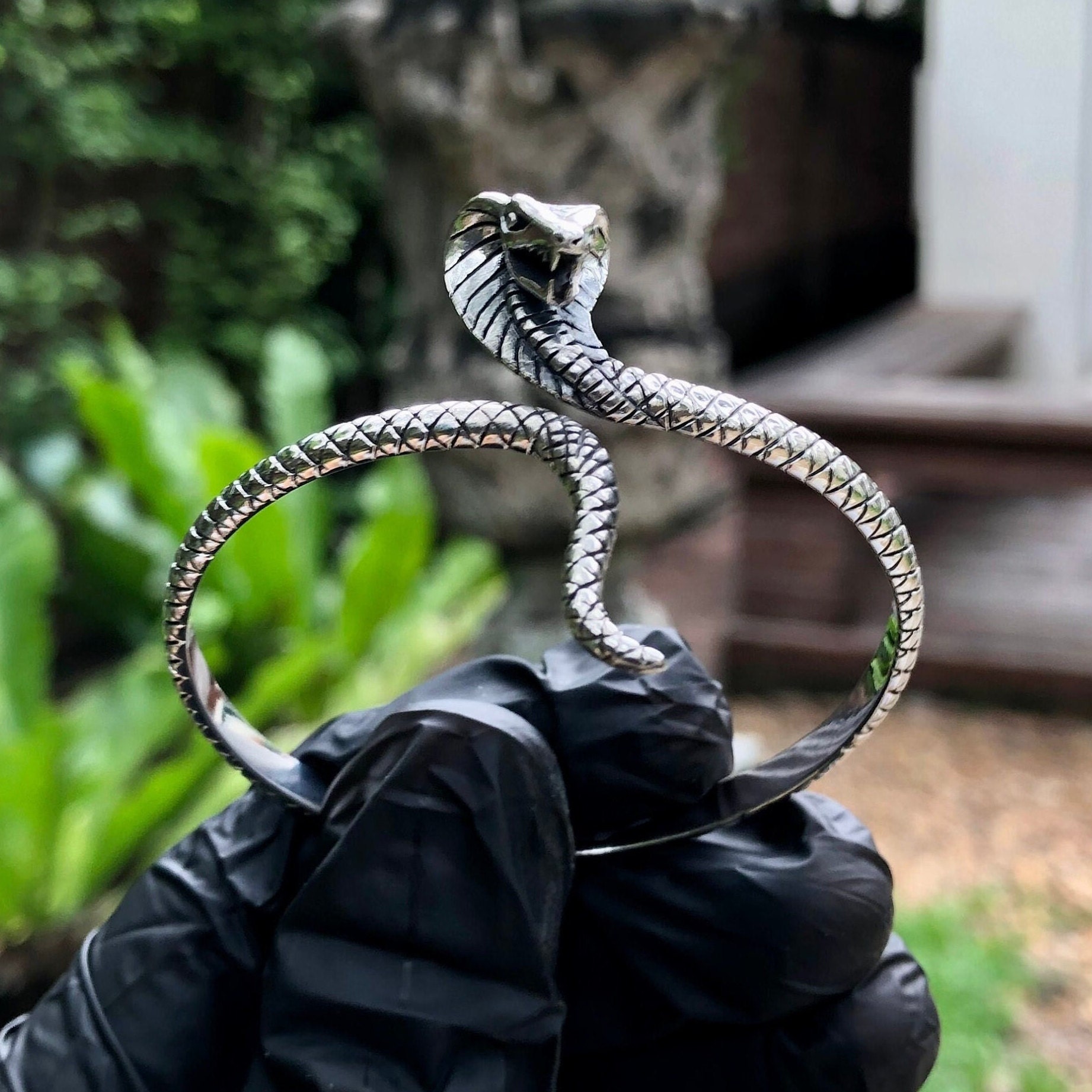 ハンドメイド 925 スターリングシルバー キングコブラ サーペント