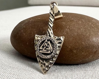 Handcrafted Brass Thor's Hammer Viking Mjolnir Celtic Valknut Pendant/Necklace Jewelry Accessory Gift VINTZ