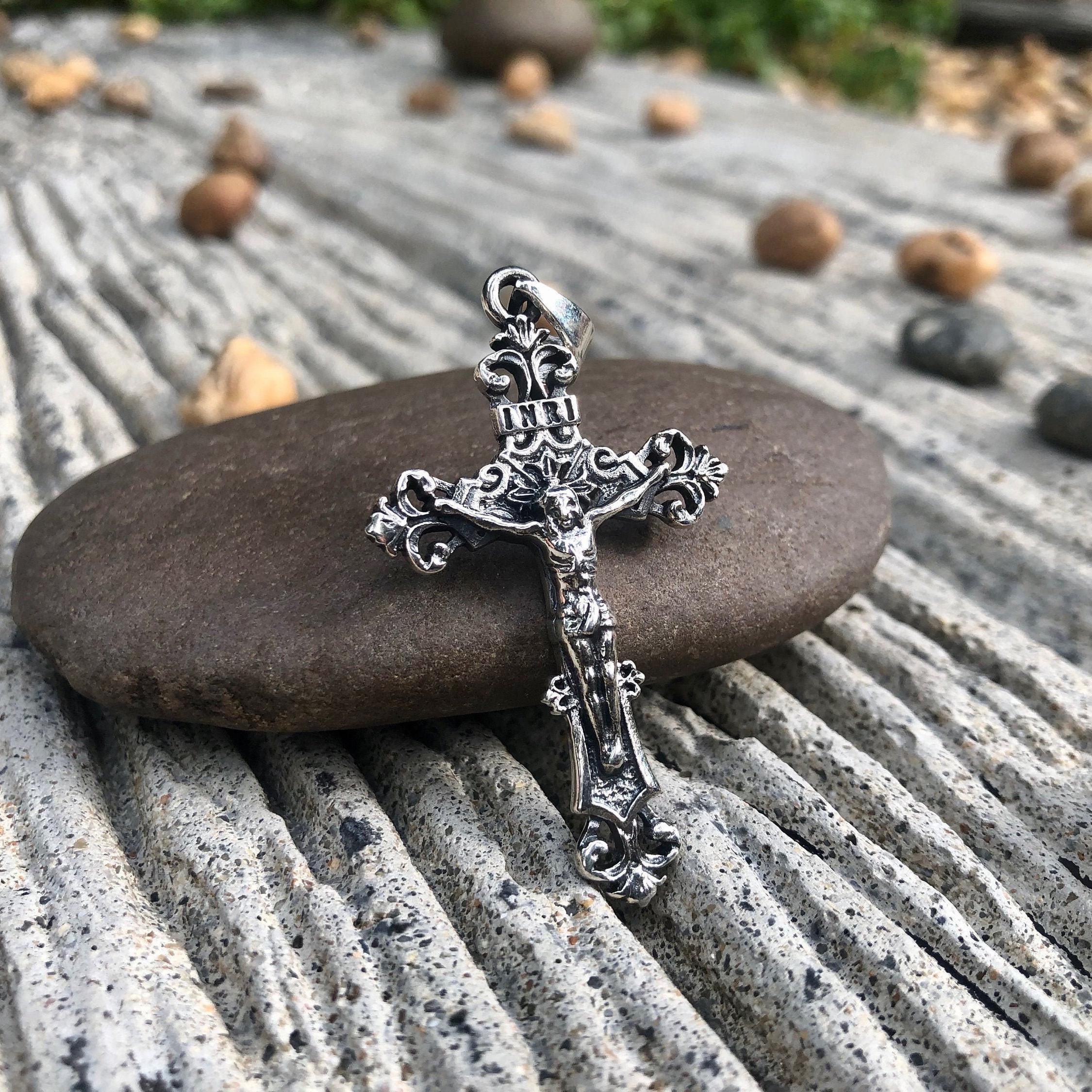 ハンドメイド 925 スターリングシルバー イエス クロス 十字架