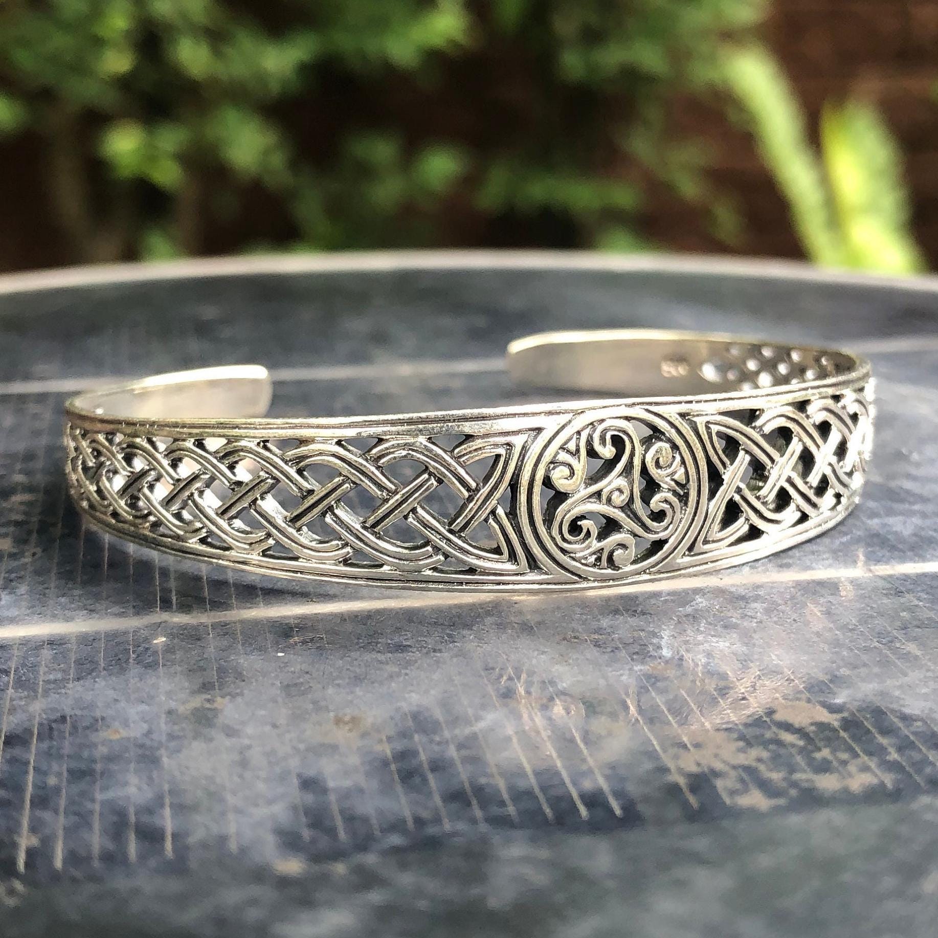 ハンドメイド 925 スターリングシルバー トリスケリオン ケルトノット