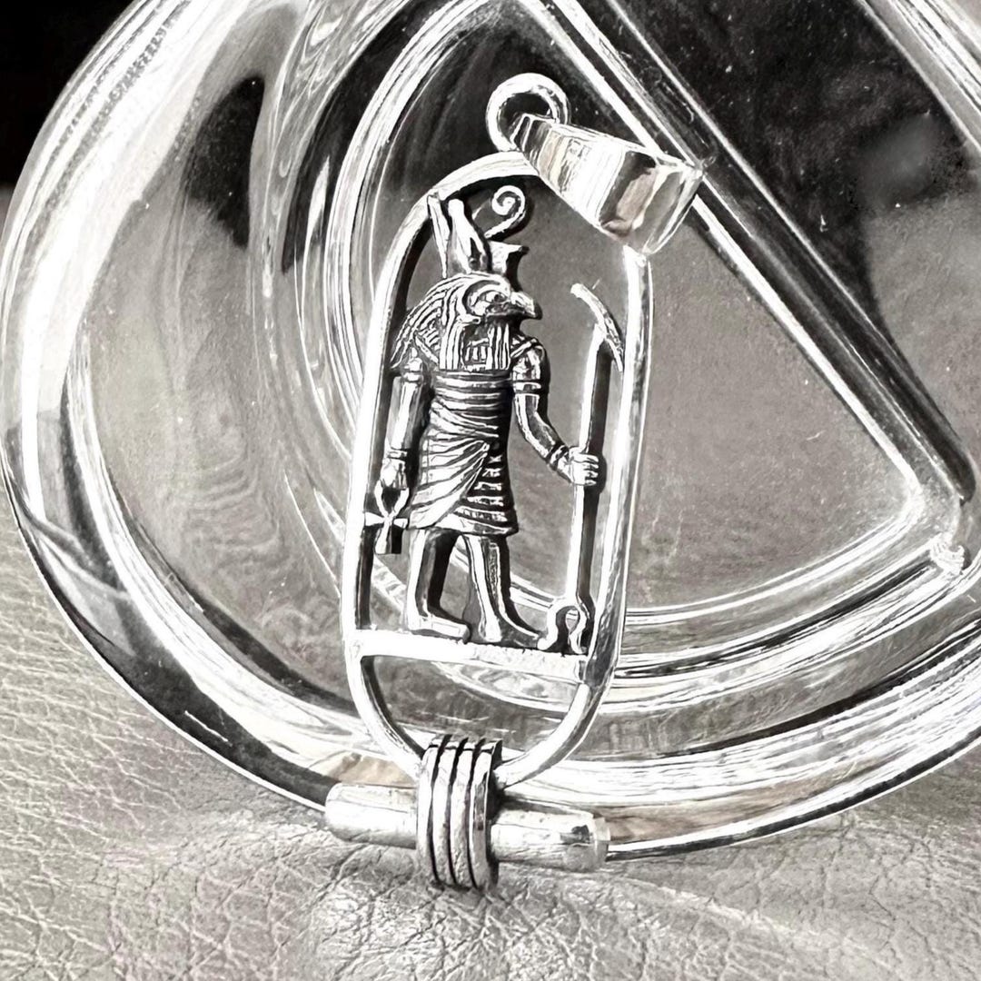 Collana con occhio di Horus in argento sterling 925, conchiglia di