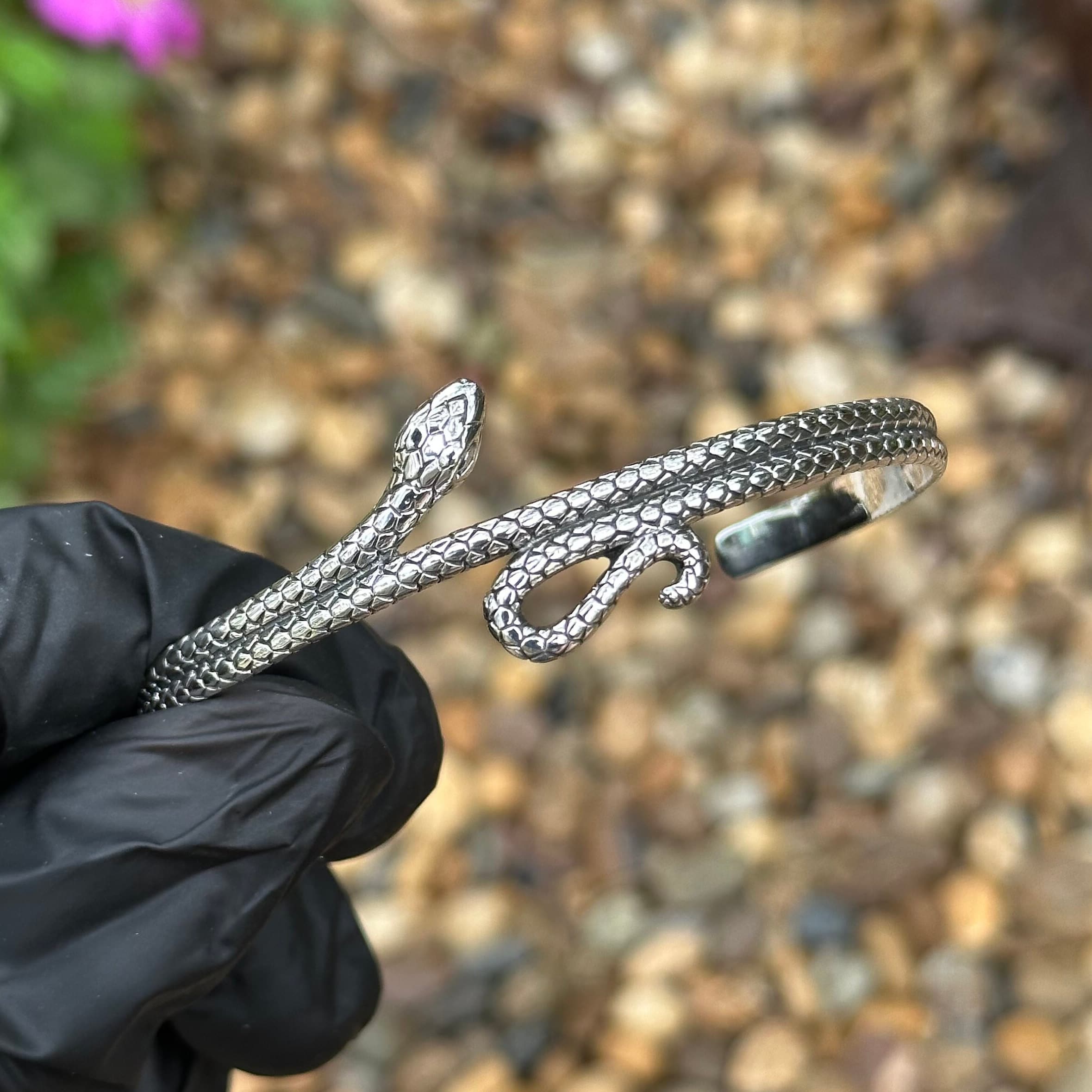 Braccialetti in argento sterling 925 placcato, catena a serpente da 3