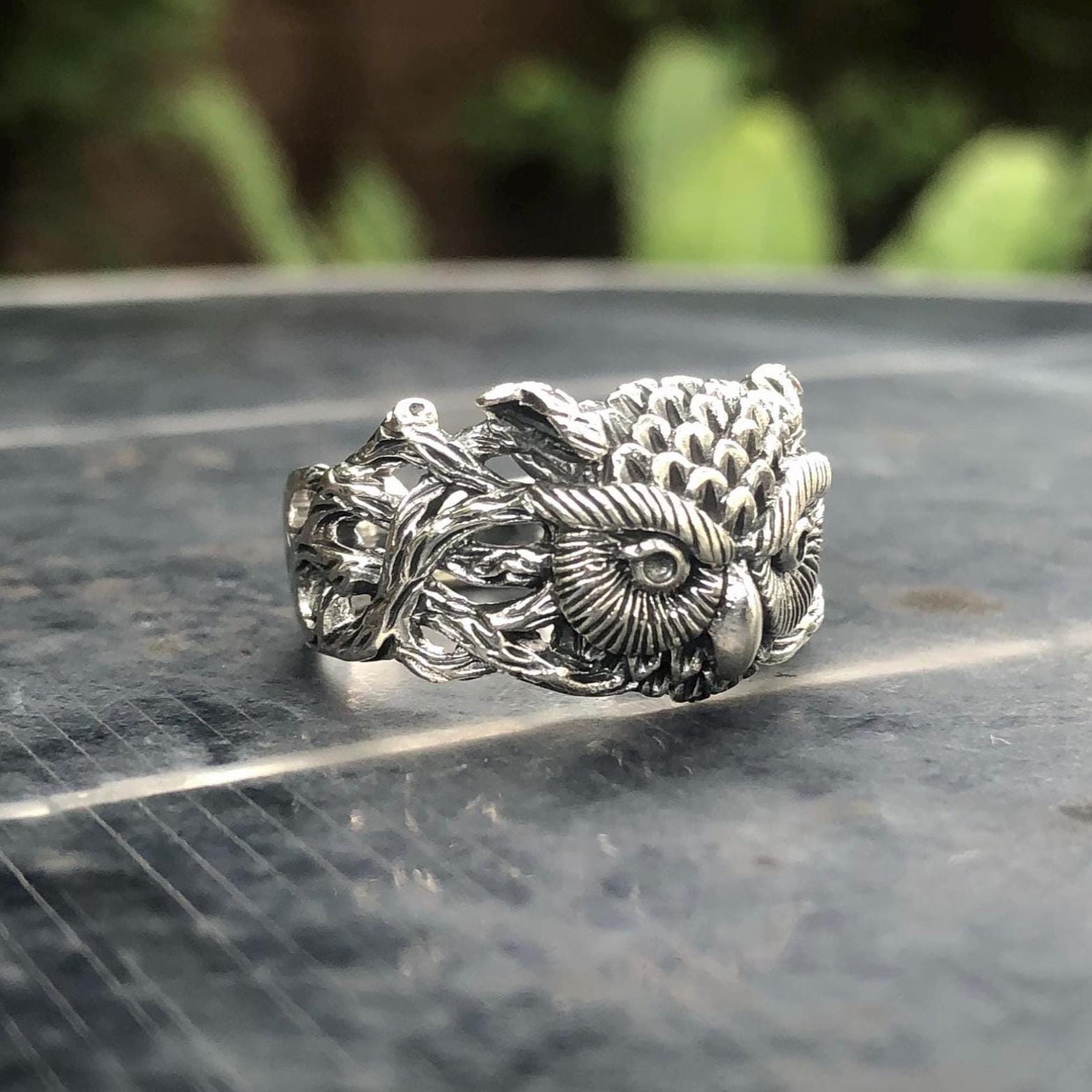 Anillo de búho de plata de ley 925 hecho a mano con diseño de pájaro  nocturno para mujer, accesorios de joyería, regalo VINTZ - Etsy México, image size:1564x1564