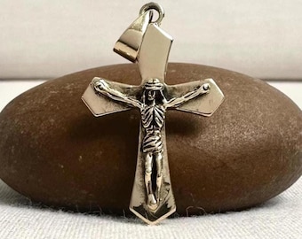Handcrafted Brass | Cross Pendant | Christian Jesus Christ | Crucifix Necklace | Fashion Jewelry | Accessories Gift | VINTZ