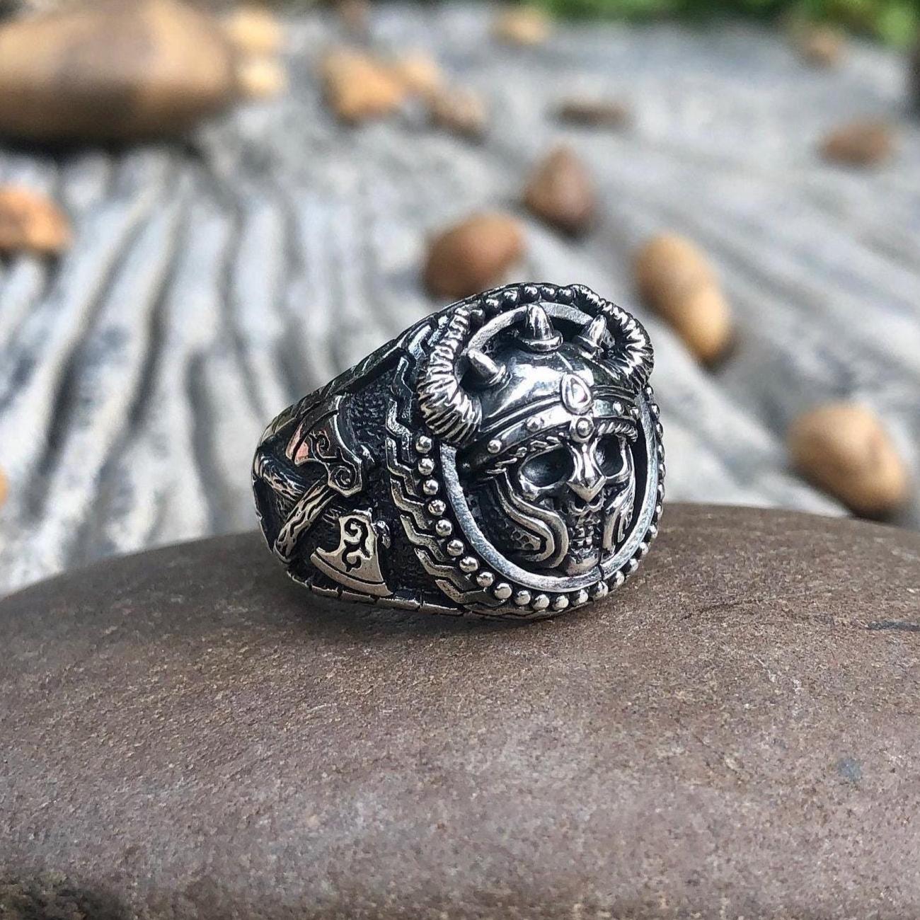Handcrafted 925 Sterling Silver Viking Warrior Berserker Barbarian