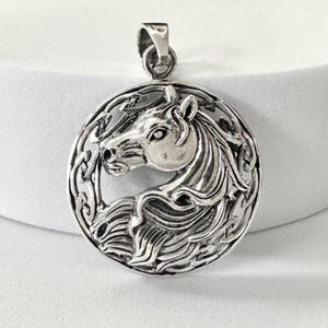 Handcrafted 925 Sterling Silver Sleipnir Pendant Viking Legend Mythology Odin Horse Pendant/Necklace Silver Jewelry Accessory Gift by VINTZ