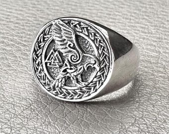 Handcrafted 925 Sterling Silver | Raven Ring | Odin's Crow Companion | Viking Bird | Jewelry Accessory | VINTZ