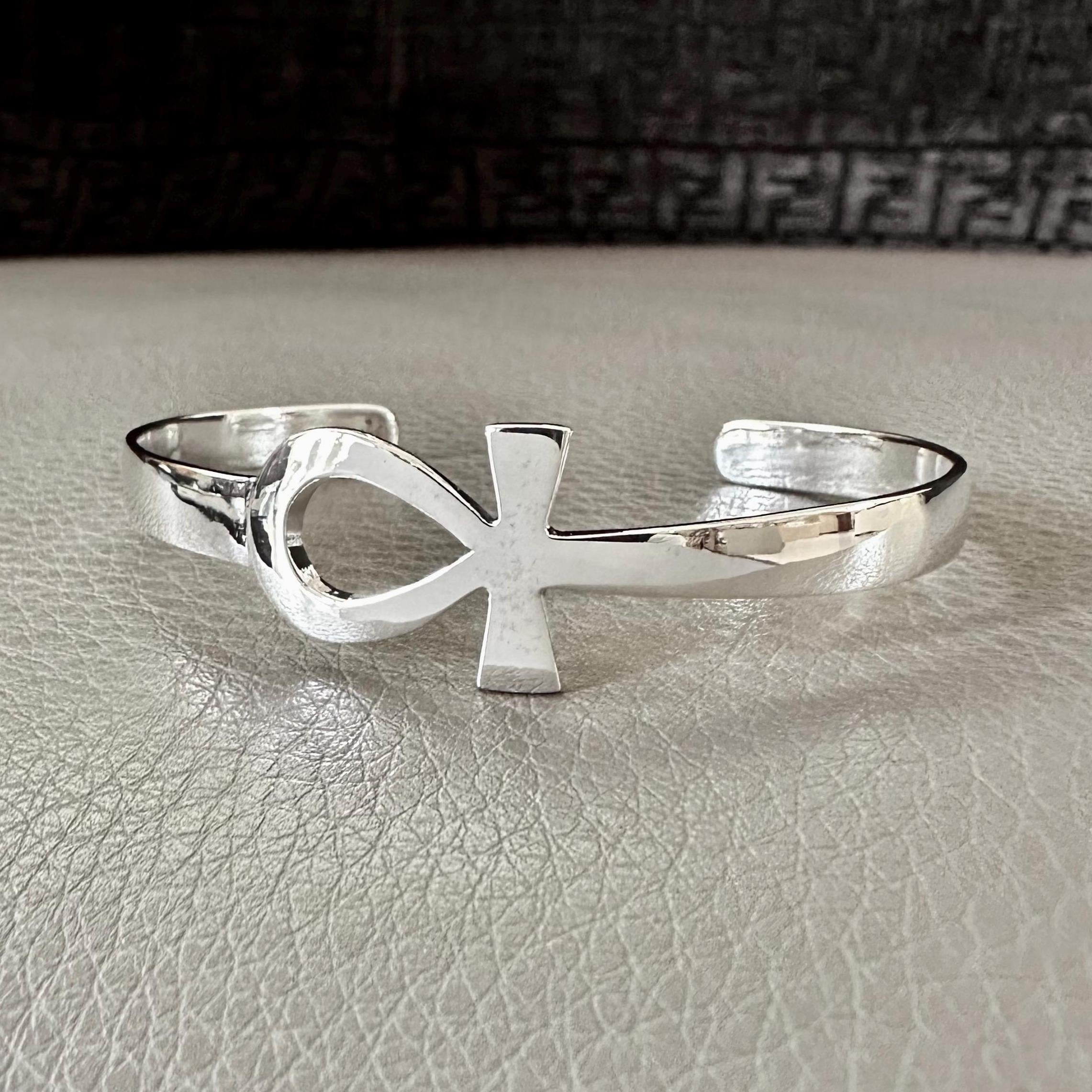 Handcrafted 925 Sterling Silver Ankh Bracelet Egyptian Ankh Cross