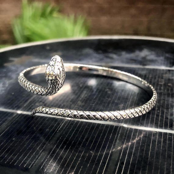 ヴィンテージ ヘビーボーンカフブレスレット シルバー925 スペイン製