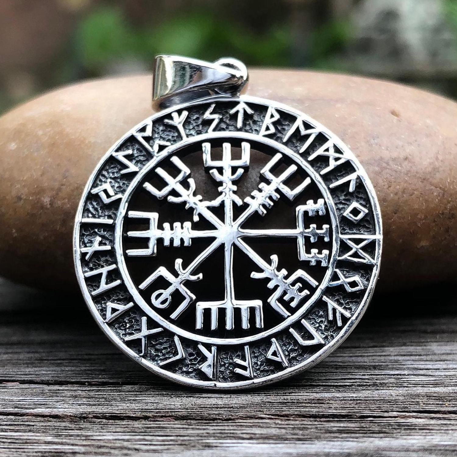 ハンドメイド 925 スターリングシルバー Vegvisir ケルトノット