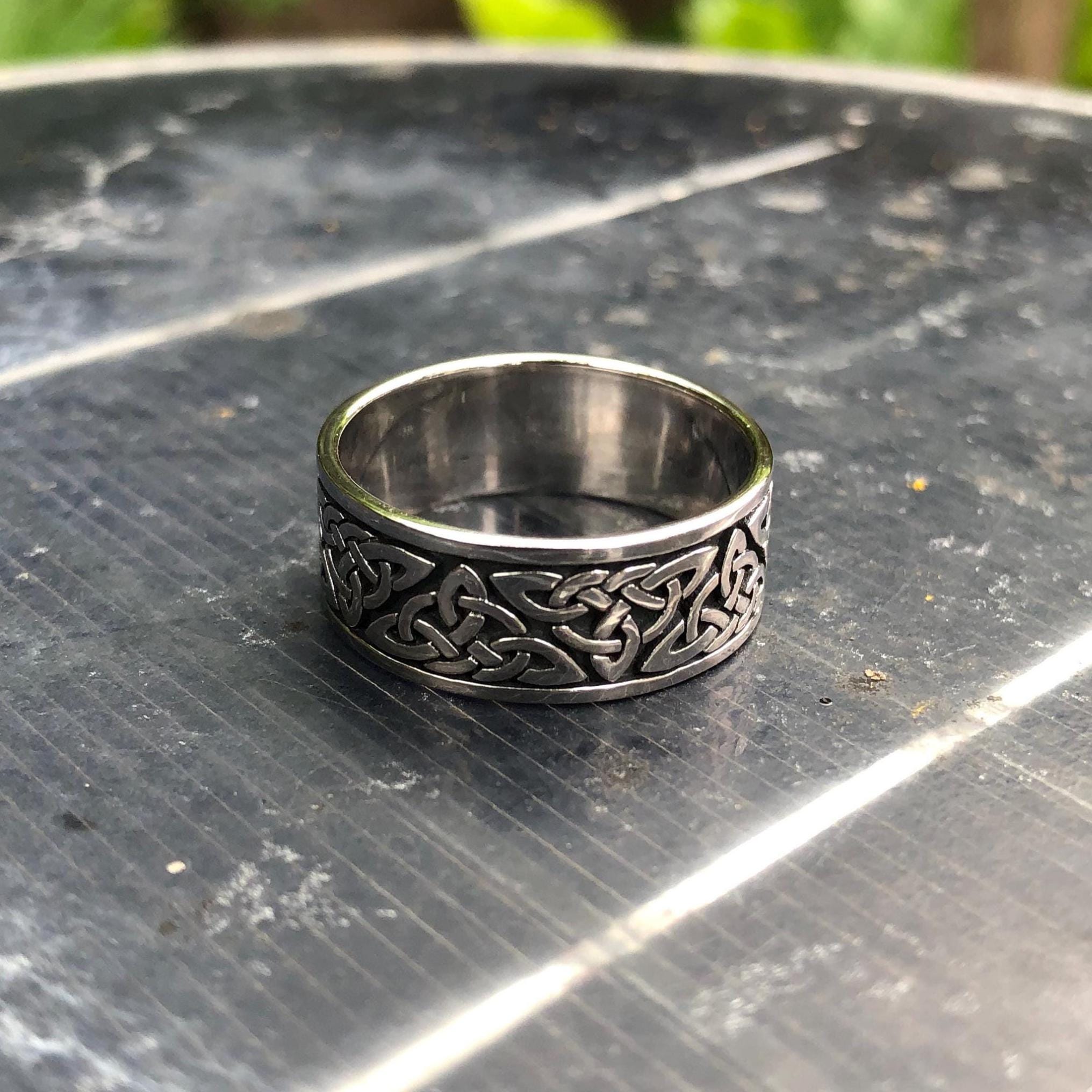 Anello Con Nodo Triquetra Infinito In Argento Sterling / Nodo Della Trinità / Anello Celtico / Anello Con Nodo Infinito / Anello Triquetra - Italia - Foto 6