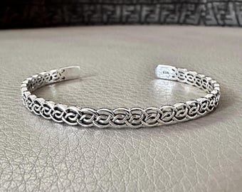 ハンドメイド925スターリングシルバーケルトノットブレスレット