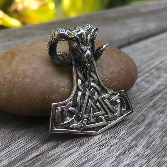 NKlaus Orecchini Uomo Donna Martello Di Thor Mjolnir - Argento 925 Ossidato - Gioielli Vichinghi