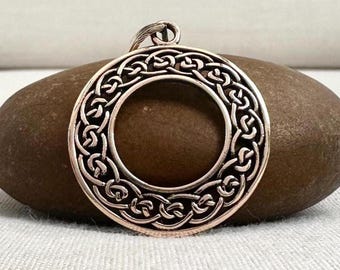 Handcrafted Bronze | Celtic Knot Pendant | Viking Endless Infinity Knot Necklace | Irish Jewelry Accessory | VINTZ