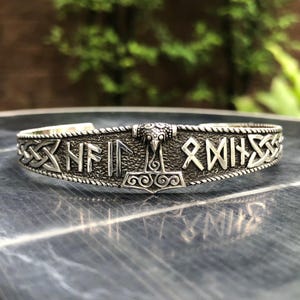 Handcrafted 925 Sterling Silver Thor&#39;s Hammer Bracelet Viking Mjolnir Celtic Infinity Knot Cuff Bracelet Jewelry Accessories Gift by VINTZ