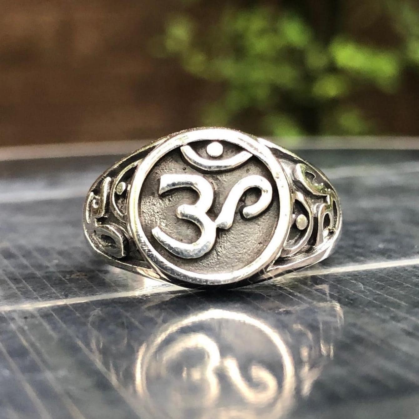 小物 Hiro INDIA SADHU AUM RING Handcrafted 925 Sterling Silver Om/aum Buddhism Hindi Yoga