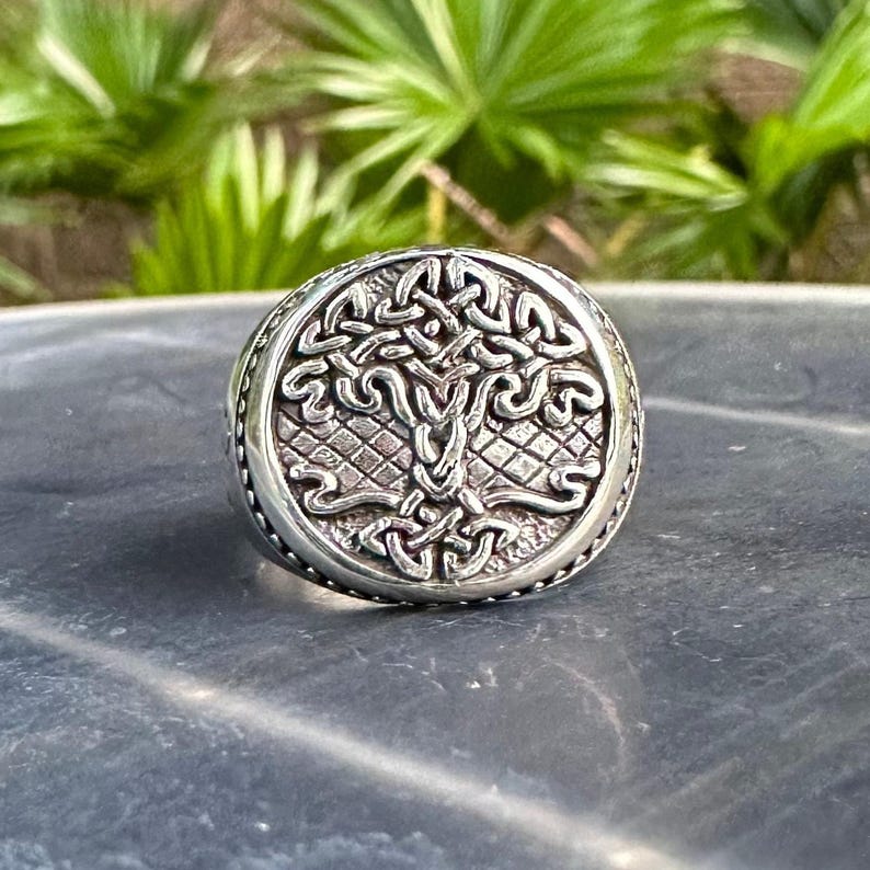 Handcrafted 925 Sterling Silver | Tree of Life Ring | Viking Yggdrasil ...