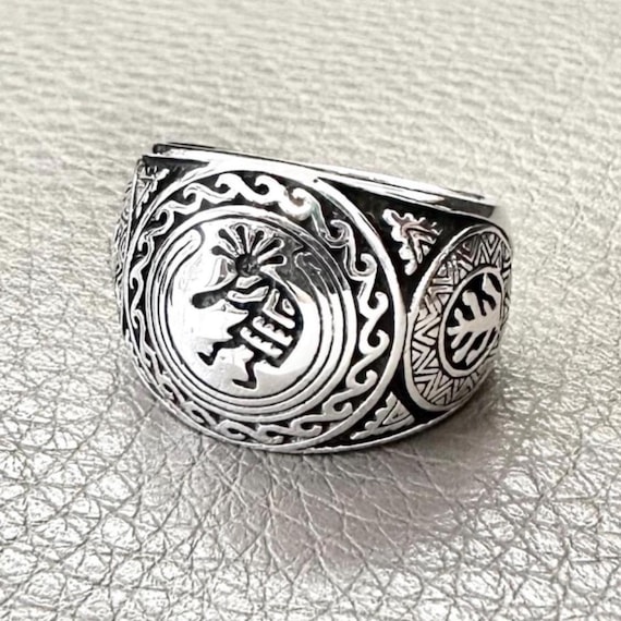 Kokopelli Native American Indian Ring
