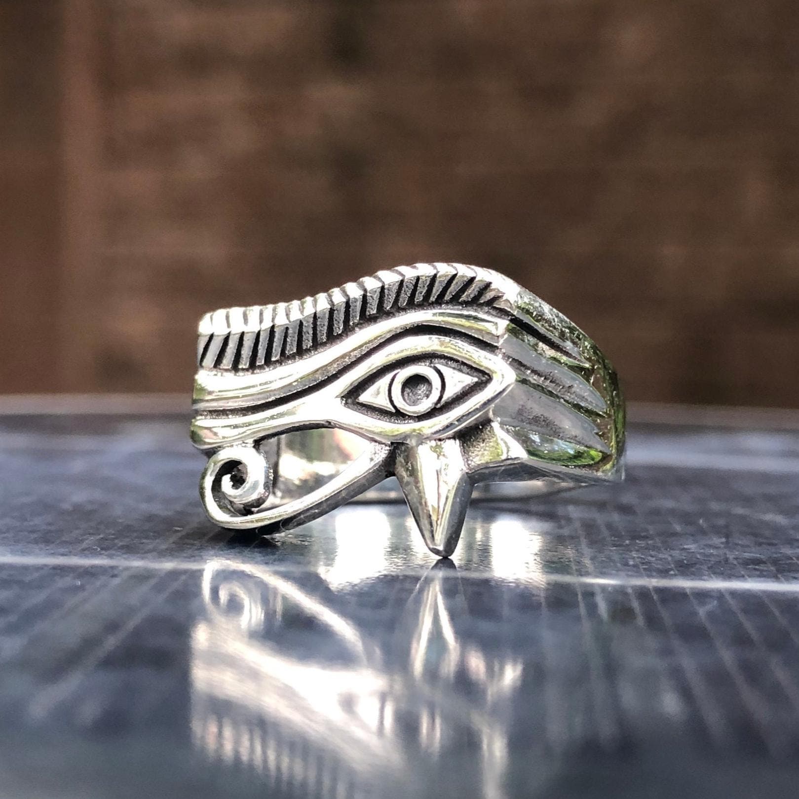 Anello Aperto Occhio Di Horus In Argento Sterling 925 - Protezione E Fortuna - Gioiello Donna Regalo - 5