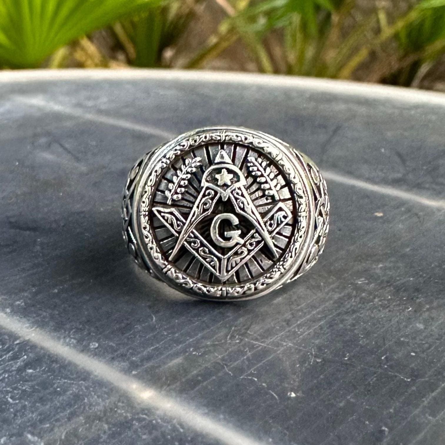 Bague Maçonnique Bleue Franc-Maçon, Bague Maçonnique Loge Bleue Pour