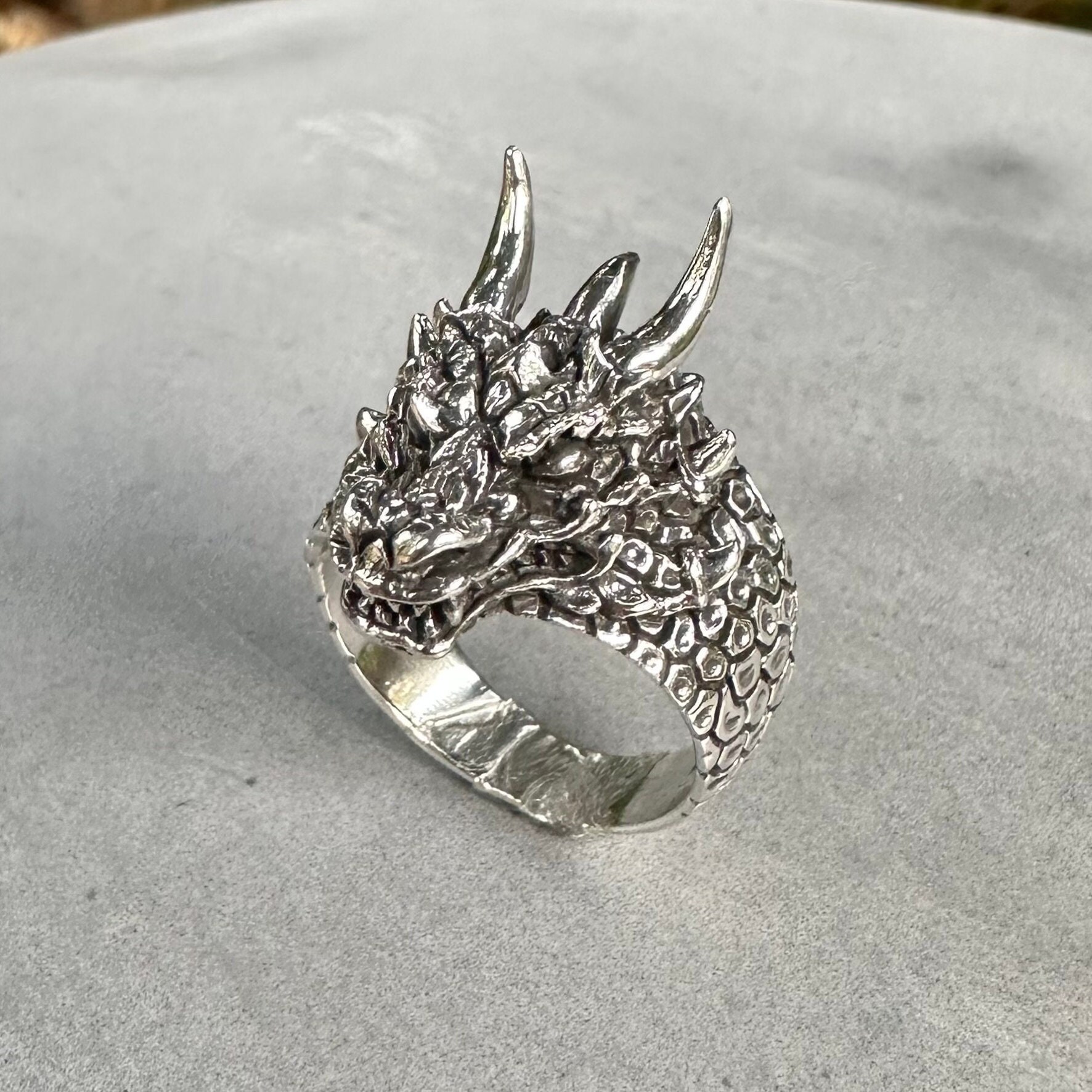Handcrafted 925 Sterling Silver | Dragon Head Ring | Mythical