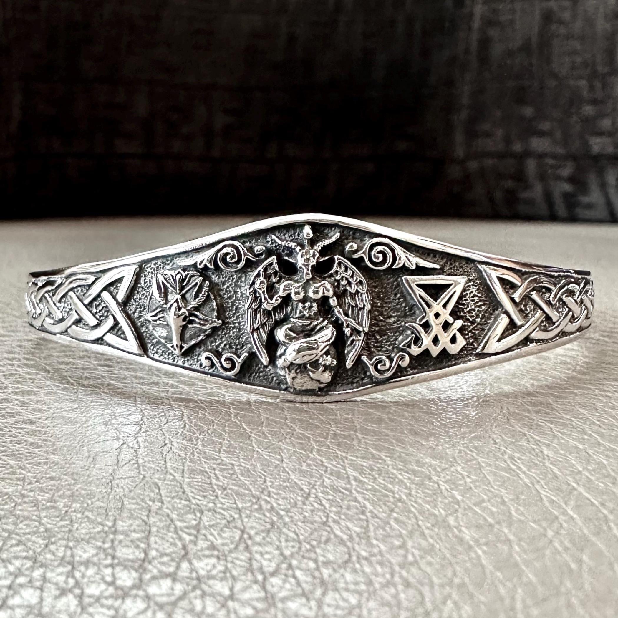 シルバー琥珀カフブレスレット 赤琥珀 ダルメシアンジャスパー カレンシルバー ブレスレット 純銀