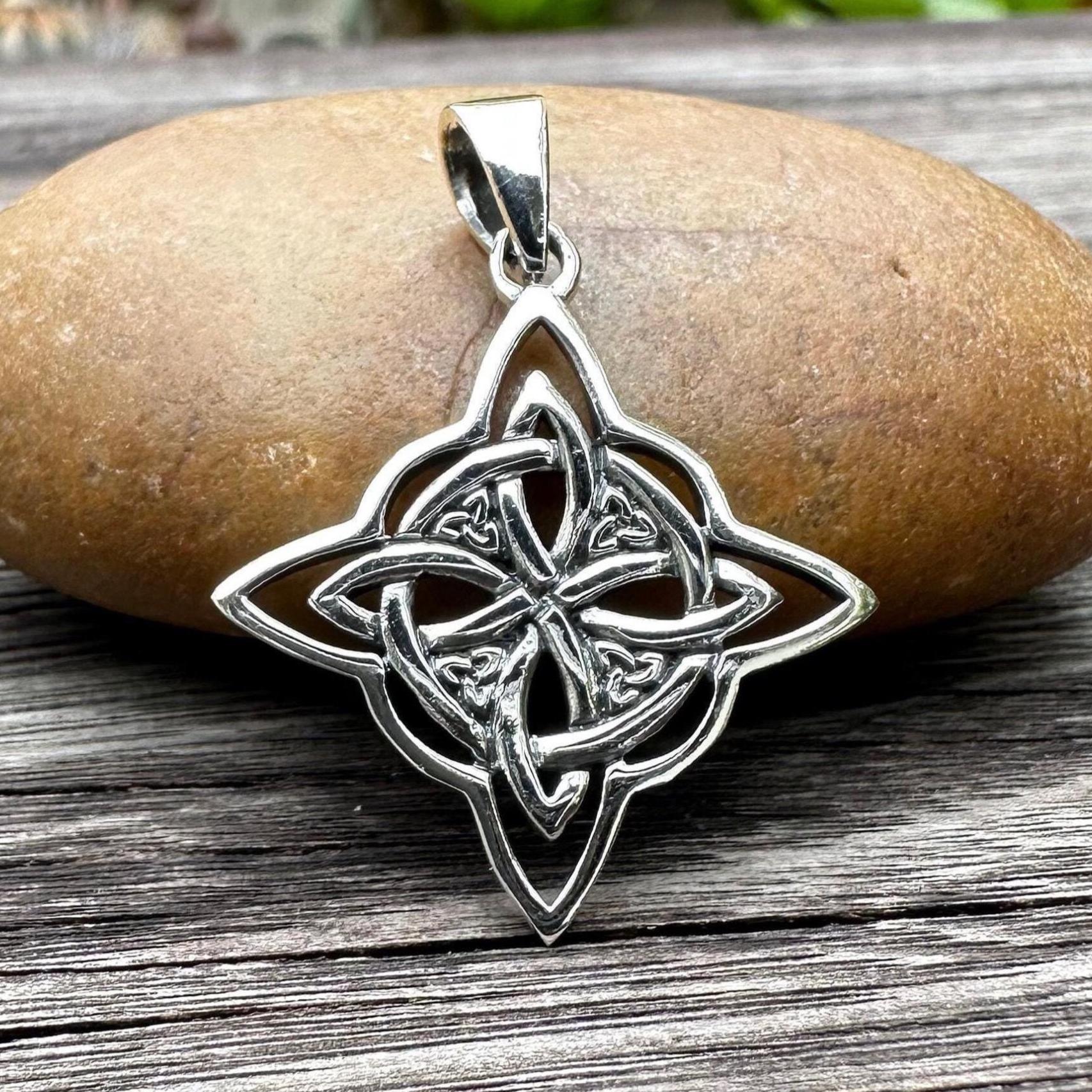 手作り925スターリングシルバー魔女の結び目ペンダント魔法