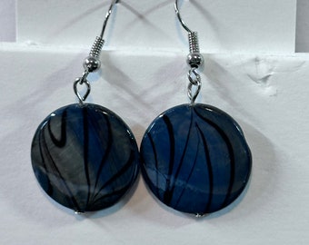 Round Glass Handcrafted Earrings