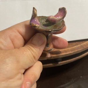 Miniatur Vogeltränke aus Keramik