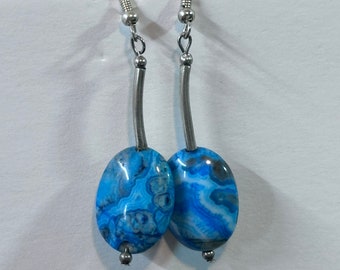 Turquoise Agate Handcrafted Earrings