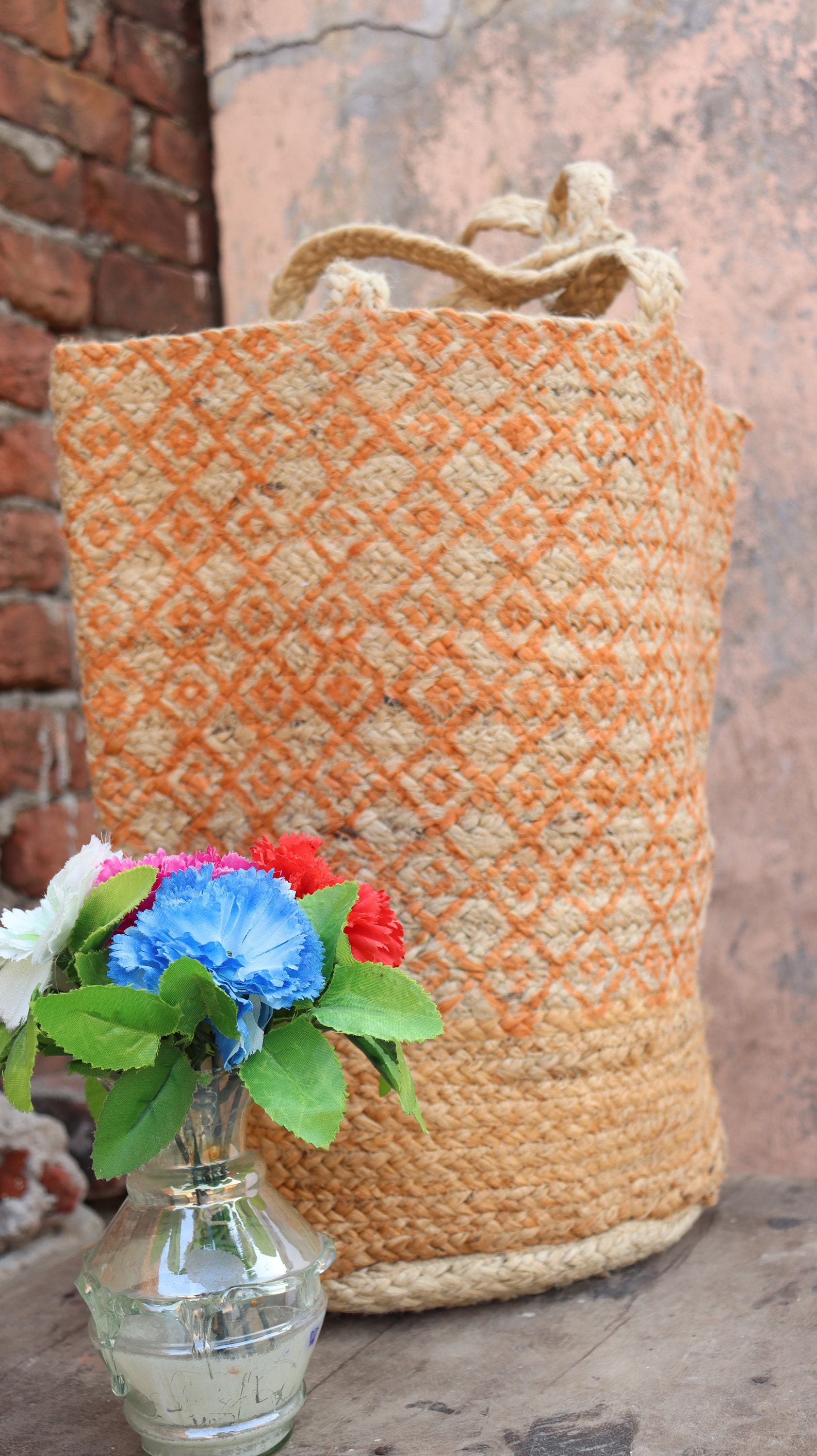 Jute Bag Ethnic Beautiful Handmade Traditional Shopping Bag Etsy