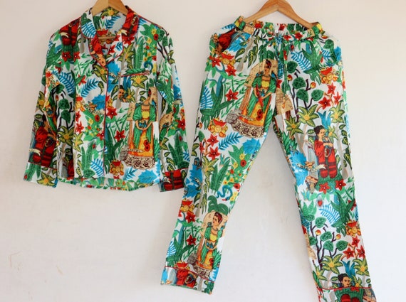 Adult Pyjamas/ Frida Kahlo Pure Cotton P J Set Payjama Set - Etsy
